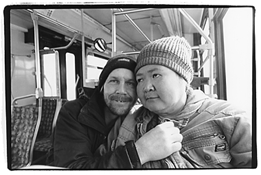 Anchorage city bus passengers